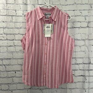 New with tags Women's Columbia Seabreeze Pass Stripe  sleeveless shirt S…